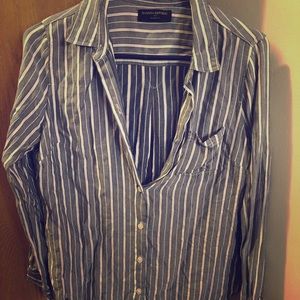 Banana Republic Button Down Striped Shirt Size M